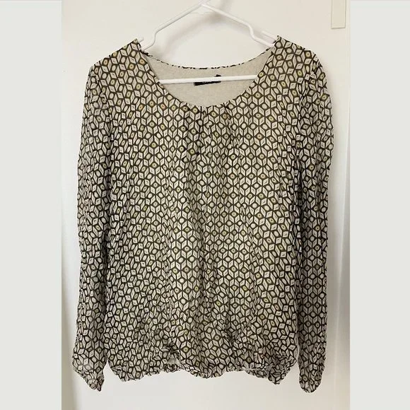 Alice Rinaldi Abstract Geometric Print Blouse Large - Picture 1 of 4